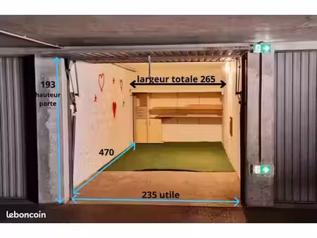a vendre box fermé 15m2 au sous-sol