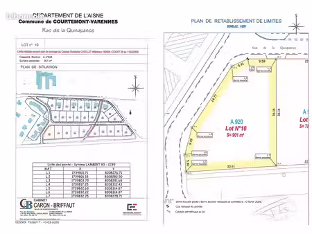 3 terrains à bâtir disponibles immédiatement à partir de 39 200 – courtemont-varennes