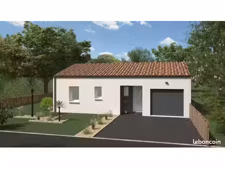 maison 3 chambres sur un terrain de 386 m² à saint-vincent-sur-jard