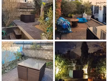 2 pièces meublé 53 65 m² + terrasse arborée de 52 m² à 2 min du rer d