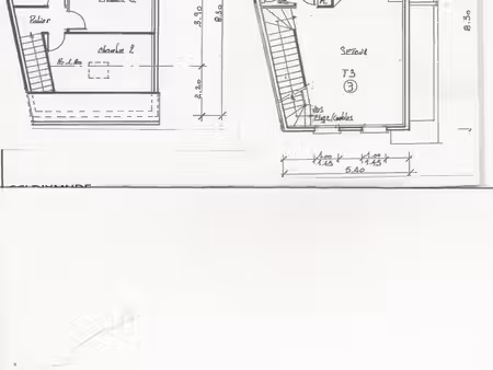 a louer  maison de ville en duplex