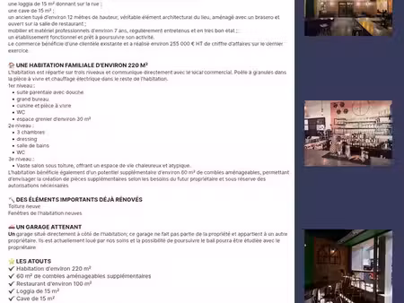 vente commerce et habitation