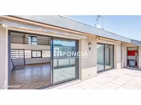 toulouse avenue de lombez : duplex atypique 140m² en dernier étage avec terrasse plein sud