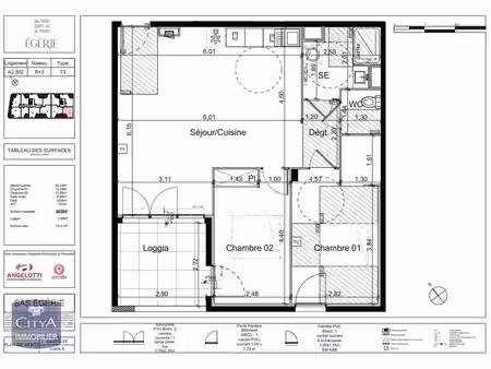 appartement à louer 3 pièces - béziers (34) - 860€