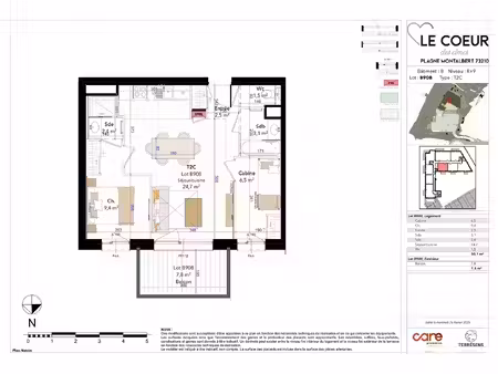 à vendre : appartement 2 pièces avec cabine vue montagne à la plagne tarentaise