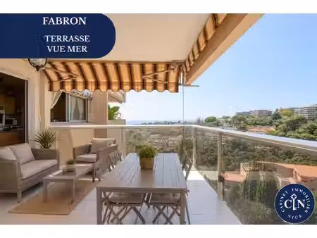 fabron : 3/4 p avec terrasse  cave et parking