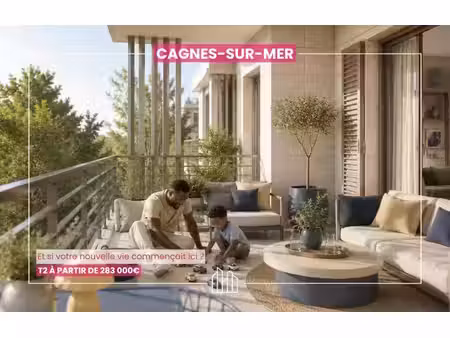vente appartement neuf 2 pièces 38m2 cagnes-sur-mer - 283000 € - surface privée