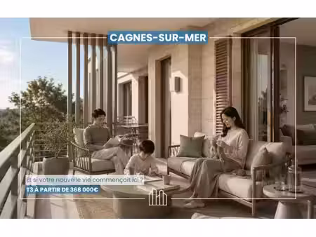 vente appartement neuf 3 pièces 62m2 cagnes-sur-mer - 368000 € - surface privée