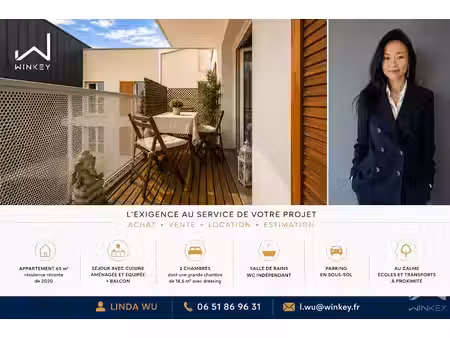 vente appartement 3 pièces 65.3 m² à villeneuve-le-roi (94290)  233 200 €