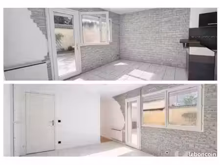 appartement 2 pièces rénové rdc grande terrasse