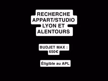 recherche appart/studio lyon/alentours ⚠️⚠️