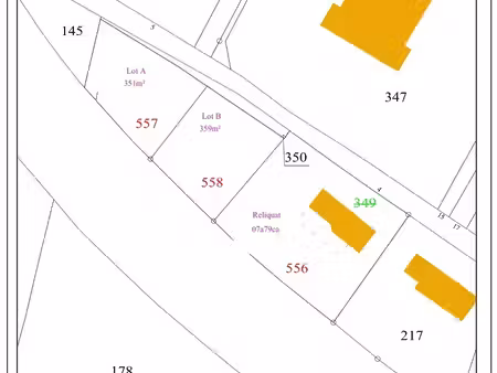 terrain constructible de 351 m2