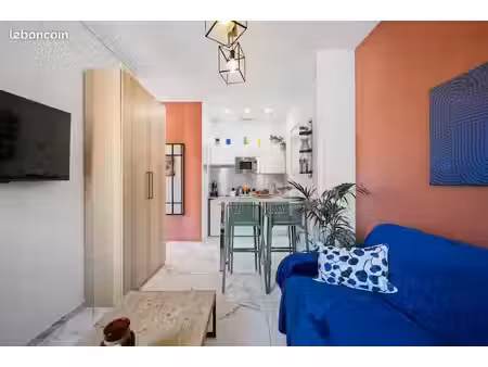t2 meublé 27 m2 - gambetta/ libération - moderne & lumineux