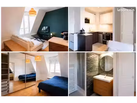 t2 meublé 32 m² neuf - bords de marne - 2 min rer (dernier étage)