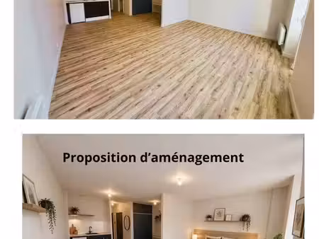 t1 lumineux de 40m2 avec balcon - centre ruffec