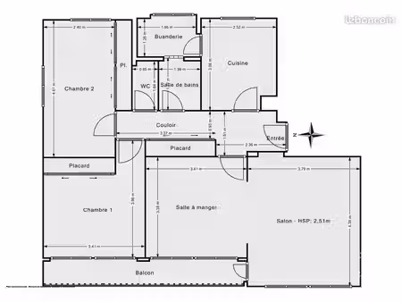 appartement t3 de 70 m² à châtenoy-le-royal