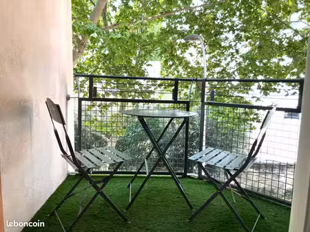vente studio meublé pour étudiant ou airbnb - rivez-du-lez - terrasse + parking