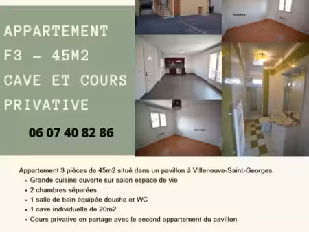 appartement f3 45m2 a louer