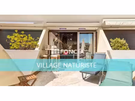 village naturiste  cap d'agde - heliopolis plein sud - magnifique t2 rénové luxe