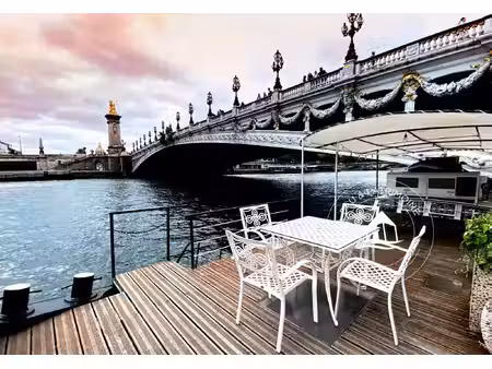péniche avec vue dégagée sur la seine - 45 m2 - paris