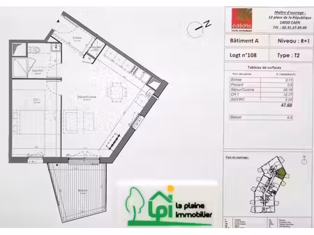 vente appartement 2 pièces 47.7 m² à epron (14610)  218 900 €