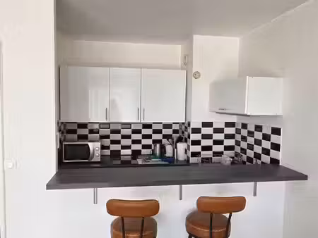 appartement t1 31m2 meublé + balcon couvert 7m2 dans belle résidence