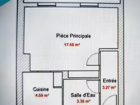 grand t1 bis de 29 m2 avec balcon - avec travaux