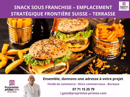 snack frontalier /terrasse /faible loyer/ opportunité