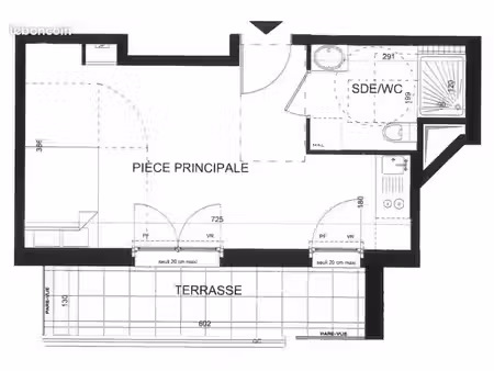 studio 28 m2 à louer aux clayes-sous-bois avec terrasse