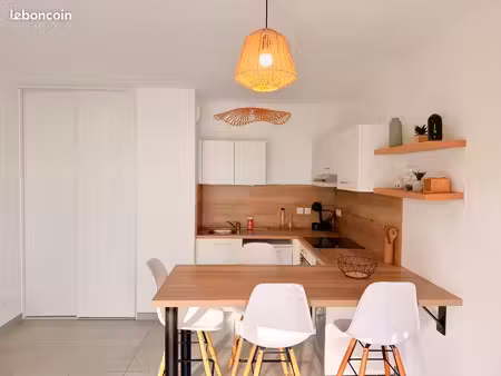 t2 meublé à chavanod avec terrasse et garage