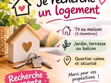 cherche appartement ou maison