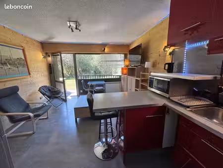 t3 / cabine rénover style bardage chalet 35 m² — le monêtier-les-bains village (cœur de st