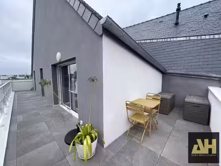 exclusivite brest - bel appartement t3 avec grande terrasse et parking privé couvert - rés