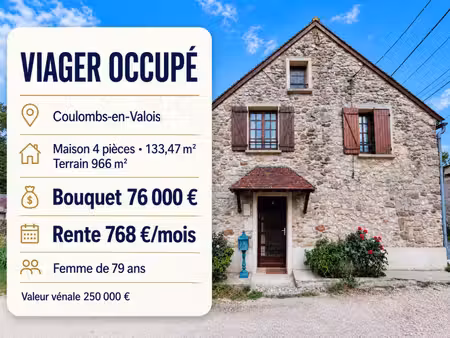 vente maison coulombs en valois  133m² 4 pièces 266 000€ avec garage