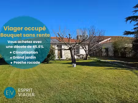 maison 3 pièces - 83 m²- bouquet sans rente 135 080 euros - viager occupé - tresses (33) 2