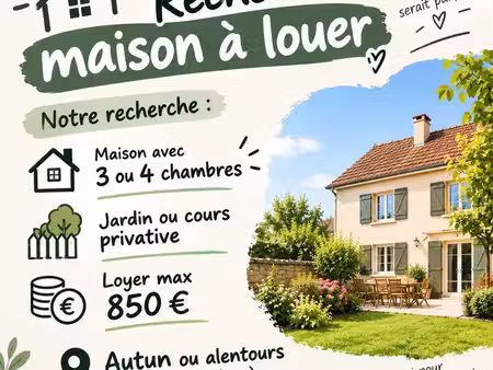recherche maison 3 ou 4 chambre