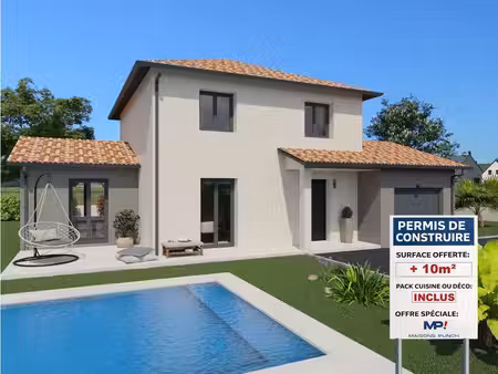 terrain avec maison neuve à vendre