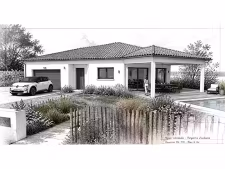 terrain avec maison neuve à vendre
