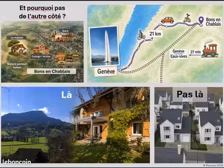 maison de village 271m2 avec jardin - bons en chablais (74)