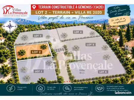 terrain 534 m² gemenos