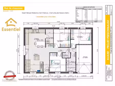 projet de construction d'une maison 76 m² avec terrain à viriat (01)