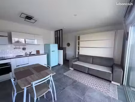 à vendre – studio de 28 m² entièrement équipé à neuf dans résidence sécurisée avec piscine