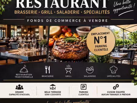 restaurant – brasserie – grill à vendre | emplacement n°1 – eure (27