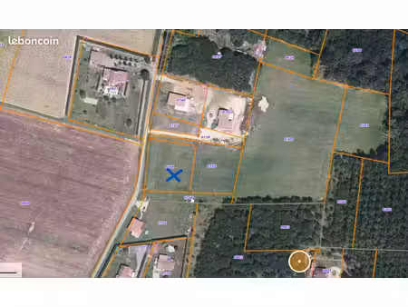 terrain constructible viabilise-2180m2-permis accepte