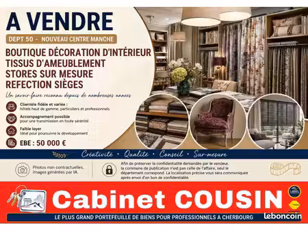 fonds de commerce décoration 80 m²
