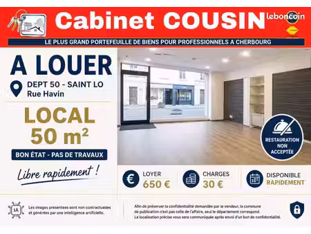 local d'activité 50 m²
