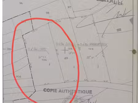 terrain constructible de 3457 mètres carré saint-malo de beignon