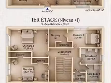 maison familiale baignée de lumière