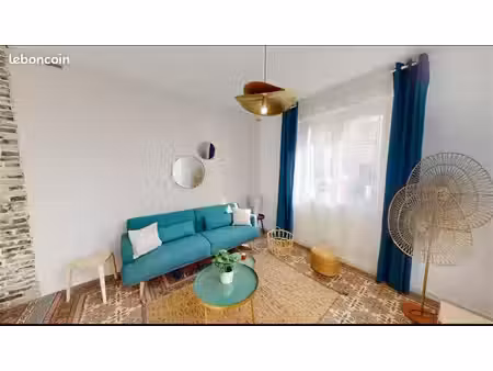 très rare: maison de ville rénovée 74m² avec cour privative - le havre danton / particulie