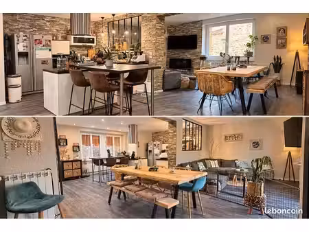 maison de bourg rénovée – 148 m² habitables – 4 chambres – plauzat (63730)